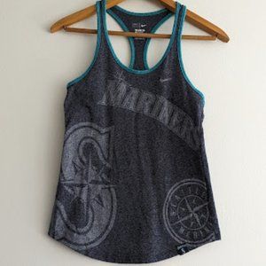 Nike Seattle Mariners Gray Logo Tank Top Size S